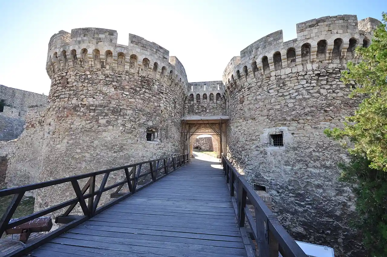 Travel guide to Serbia featuring Belgrade Fortress and the confluence of the Sava and Danube rivers
