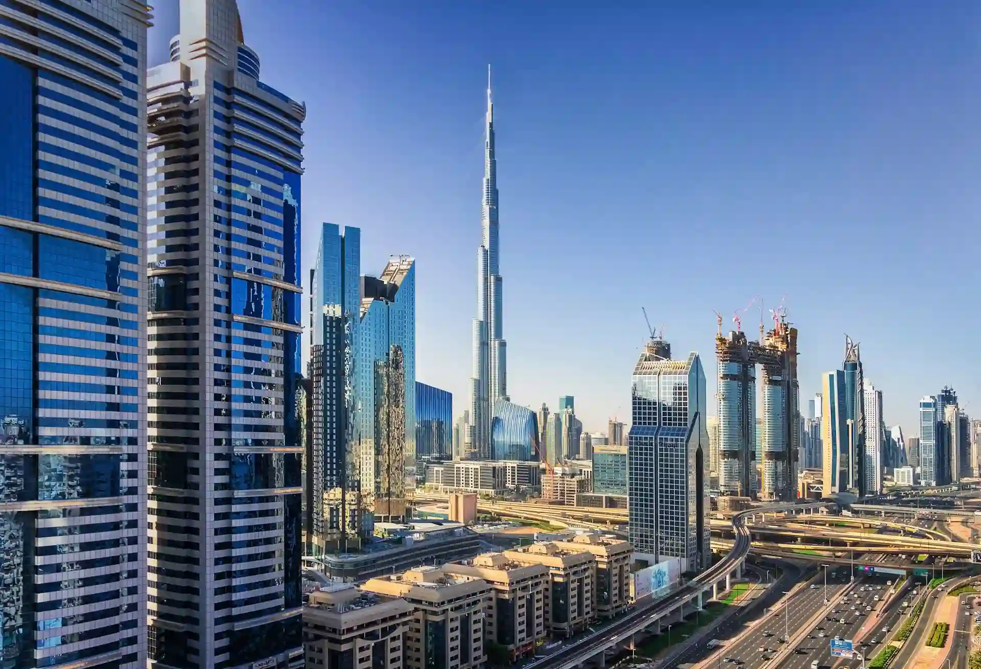 Travel guide to United Arab Emirates featuring Burj Khalifa and the Dubai skyline