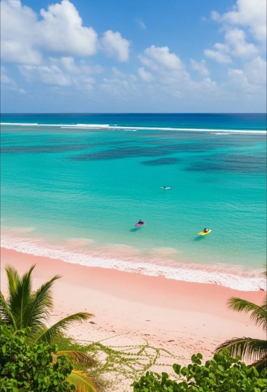 Travel guide to Barbados featuring the turquoise ocean and coral sands of Crane Beach