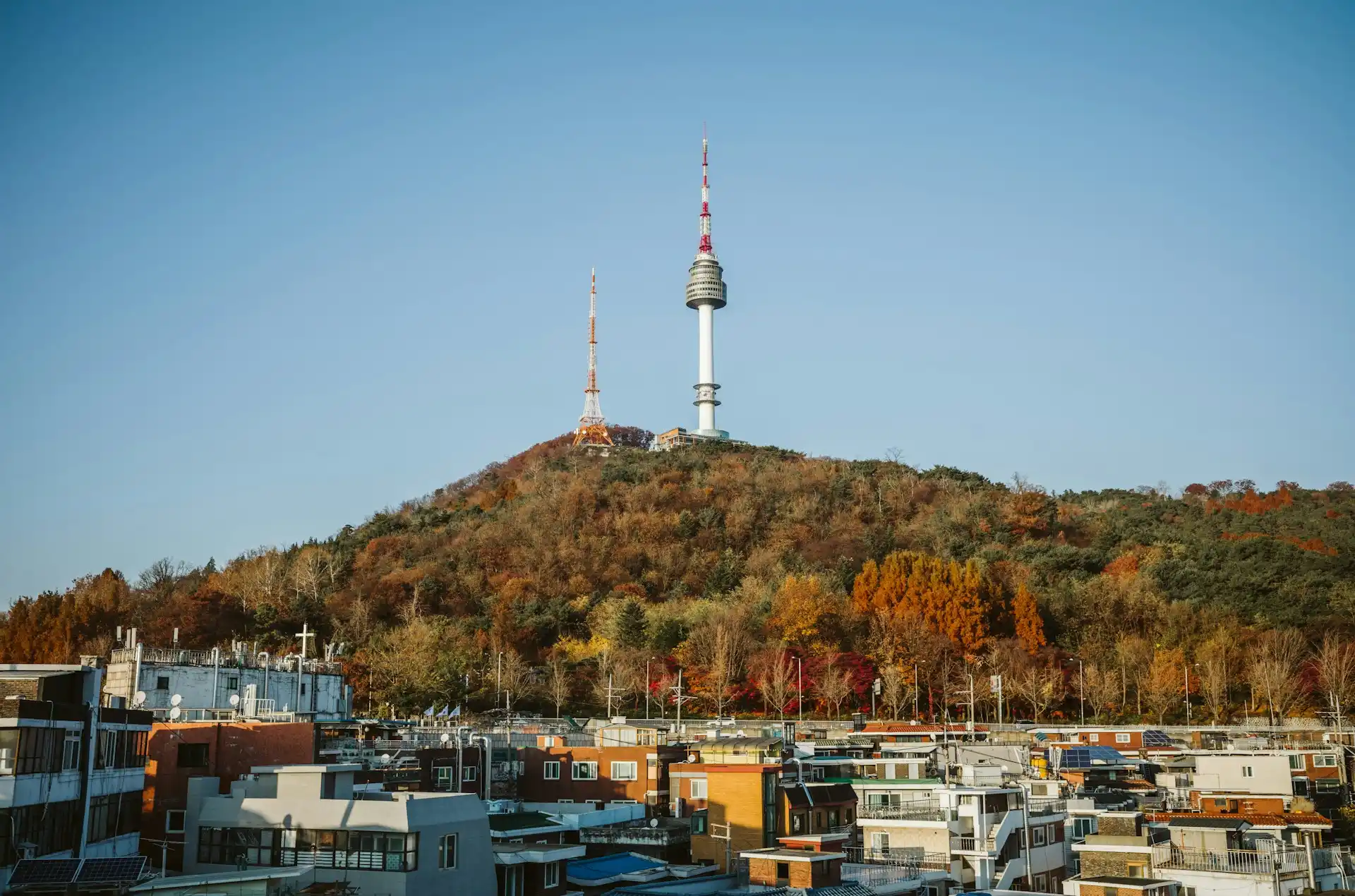 Travel guide to South Korea featuring Seoul skyline and N Seoul Tower