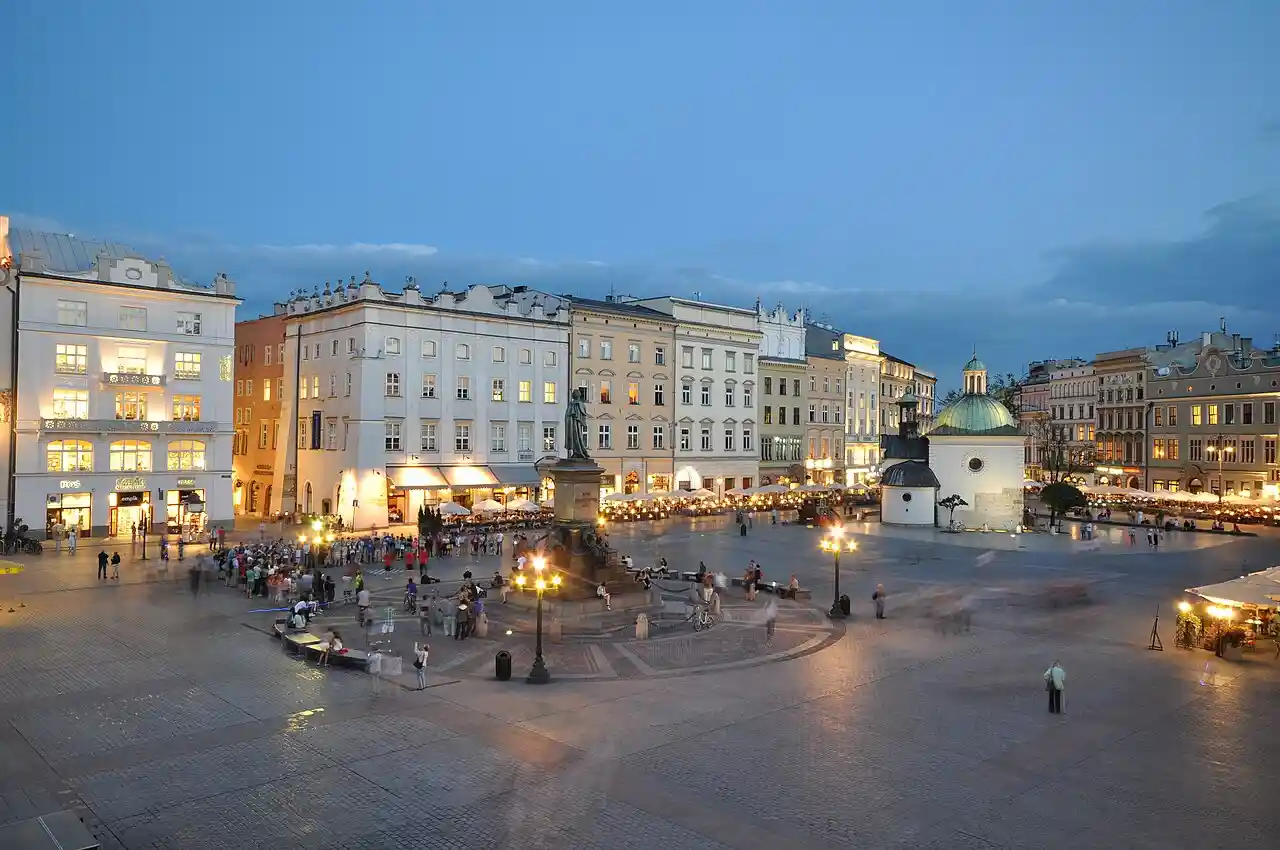Travel guide to Poland featuring Krakow Main Market Square and St Mary Basilica
