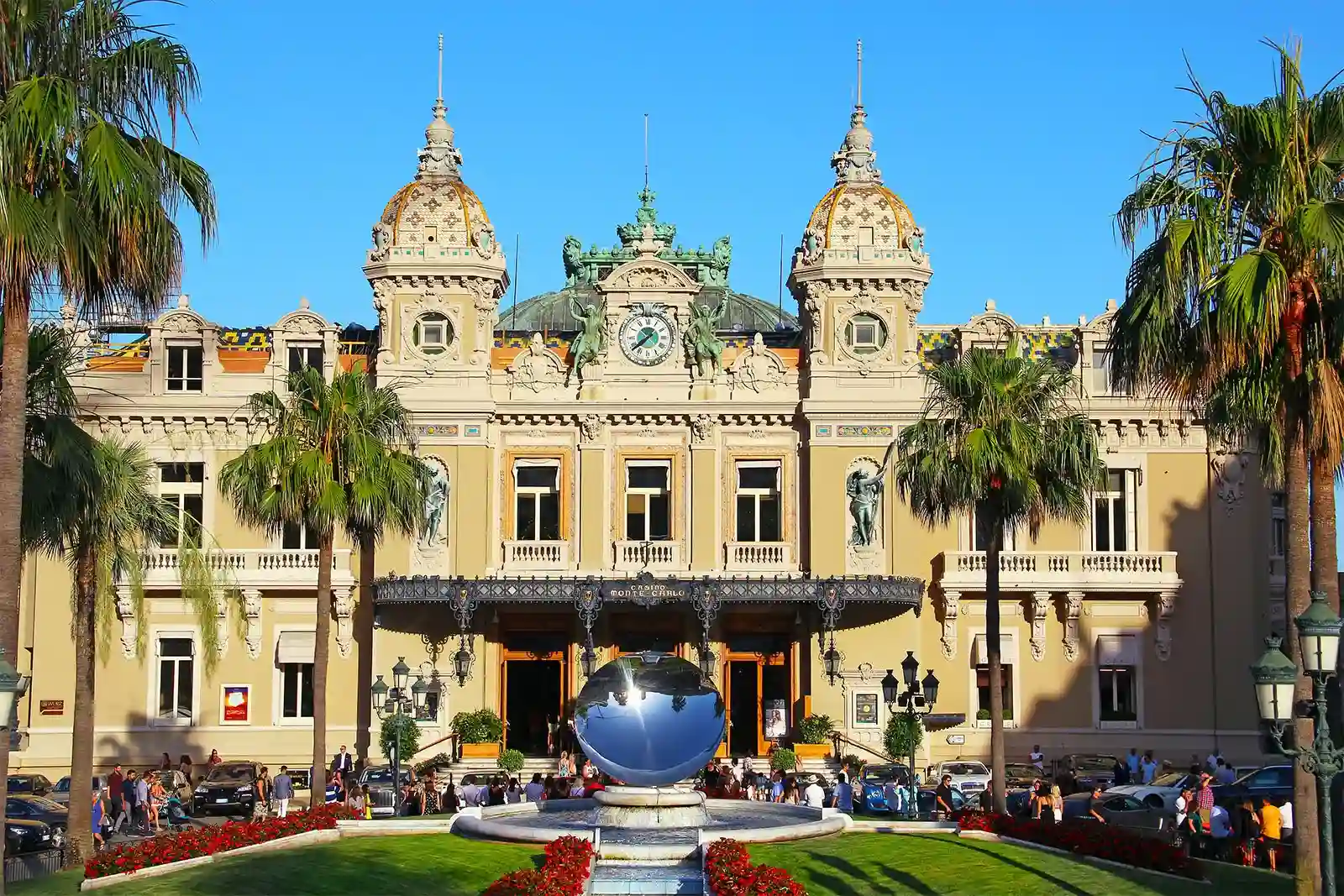 Travel guide to Monaco featuring the iconic Casino de Monte-Carlo skyline