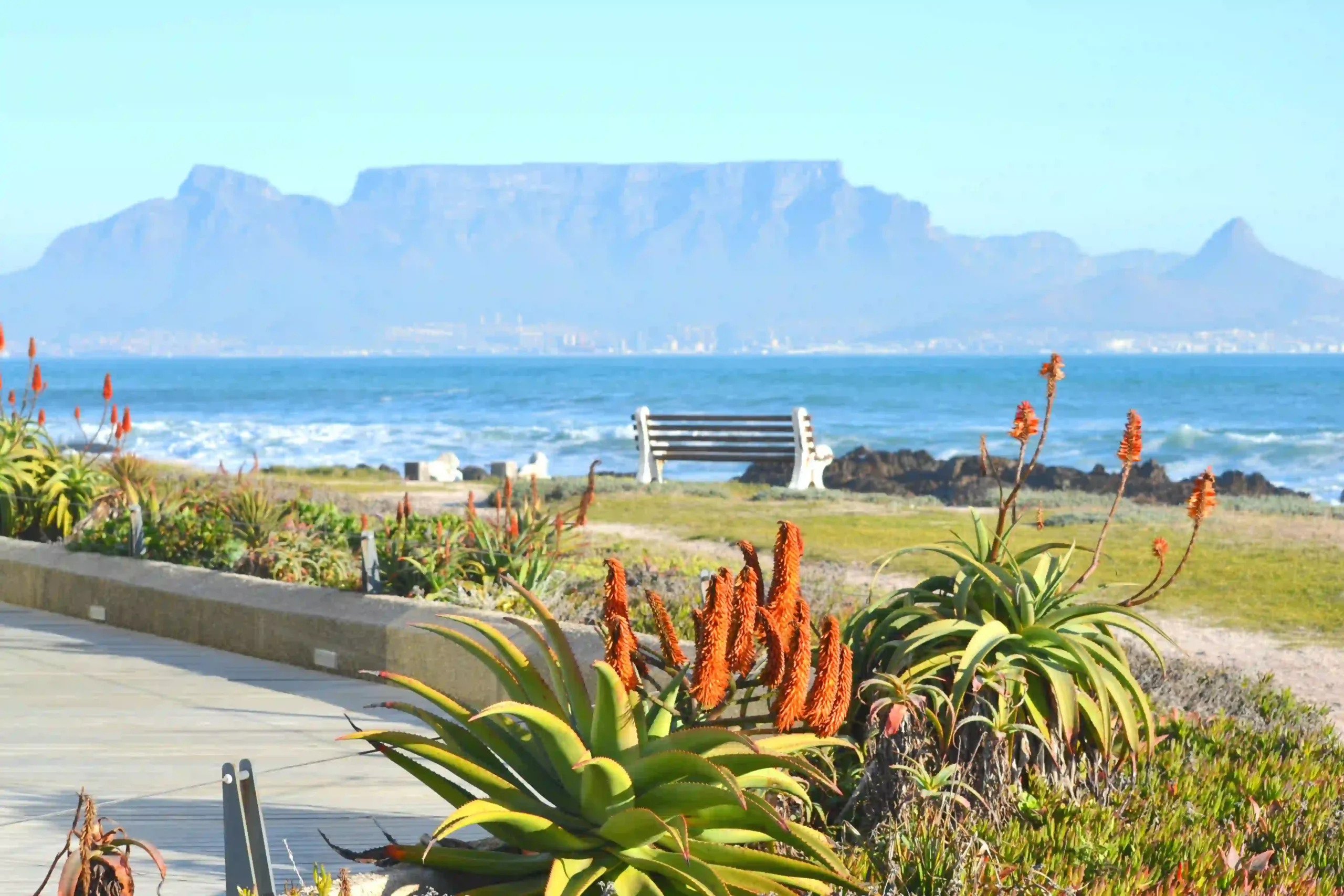 Travel guide to South Africa featuring Table Mountain and Cape Town