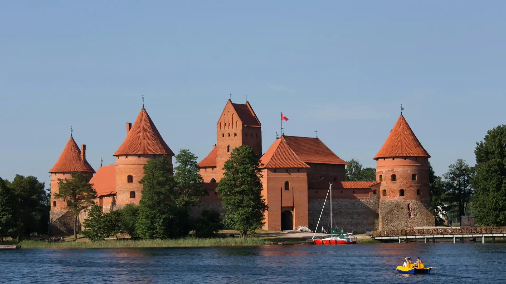 Travel guide to Lithuania featuring Trakai Island Castle on Lake Galvė