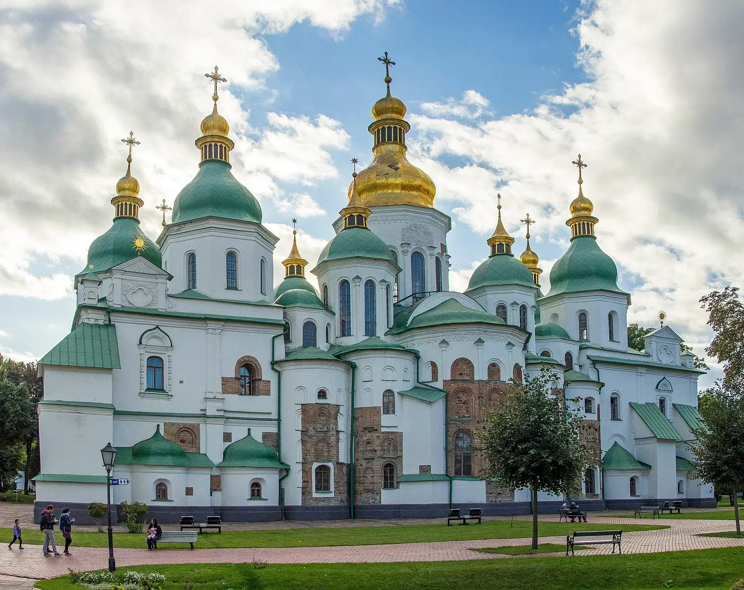 Travel guide to Ukraine featuring Saint Sophia Cathedral and golden domes in Kyiv
