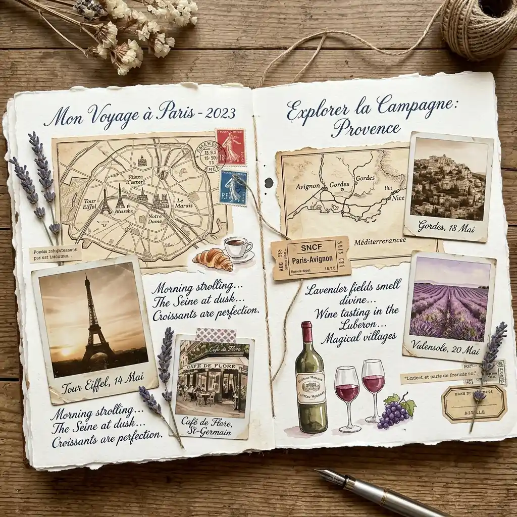 France travel planner workbook