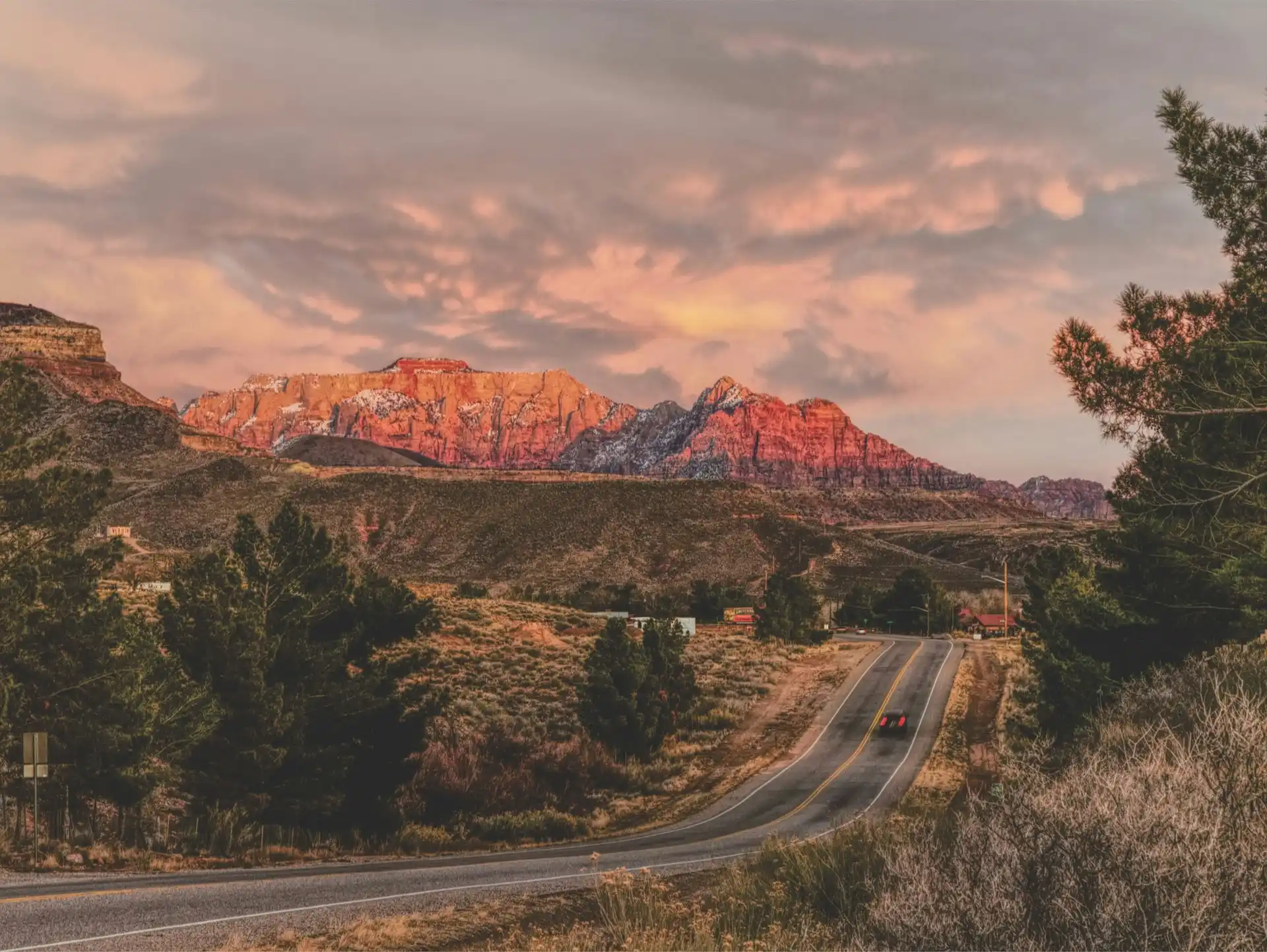 Zion National Park Utah Red Navajo Sandstone Canyons