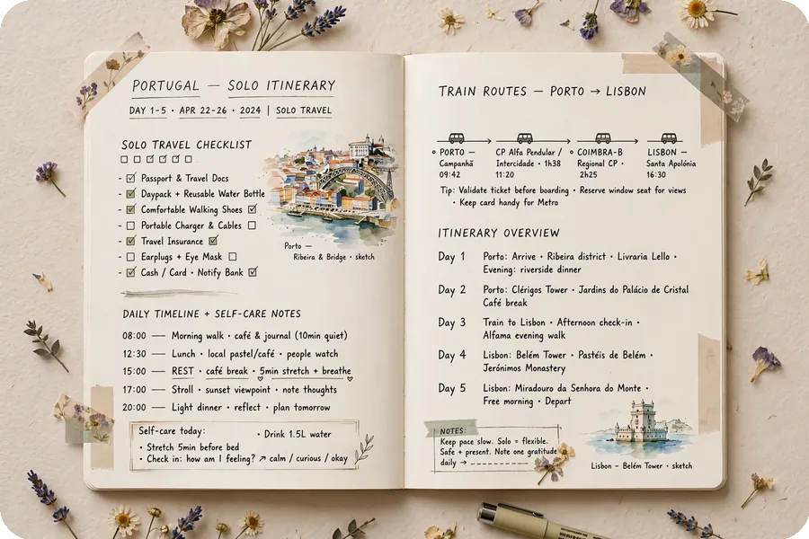 Portugal solo travel itinerary guide