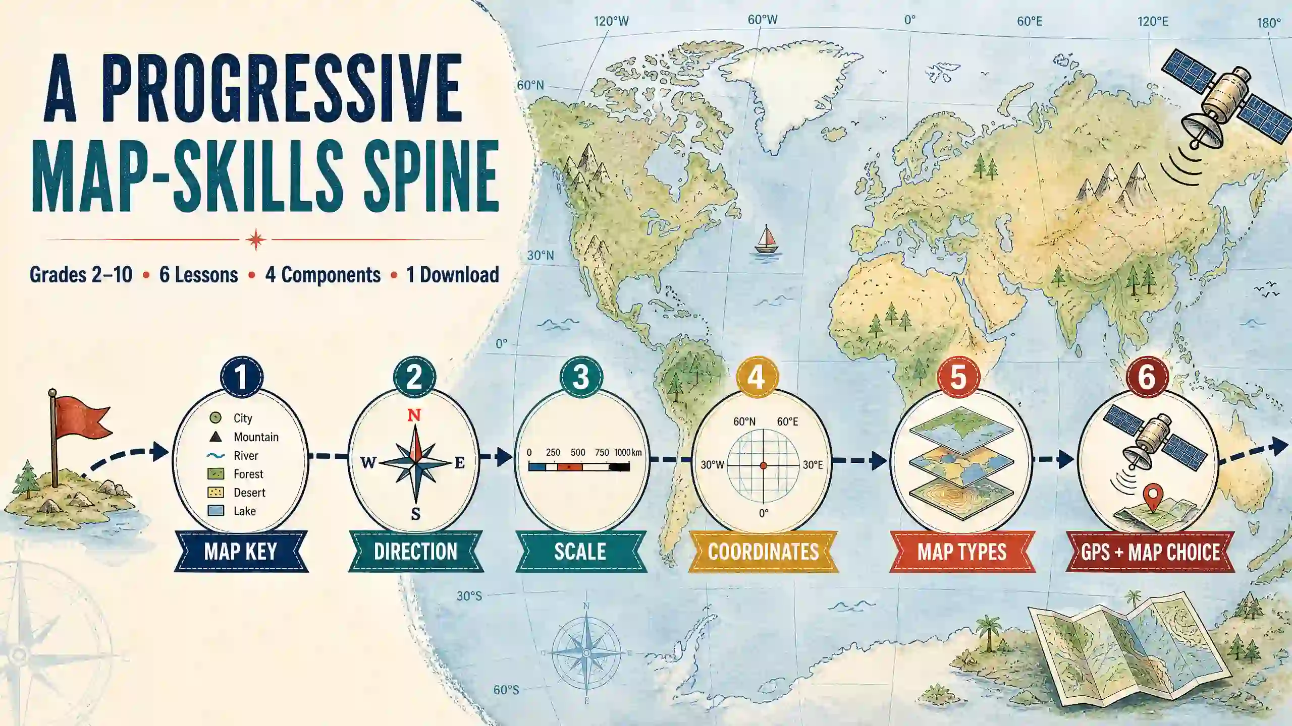 world geography map skills teacher pack