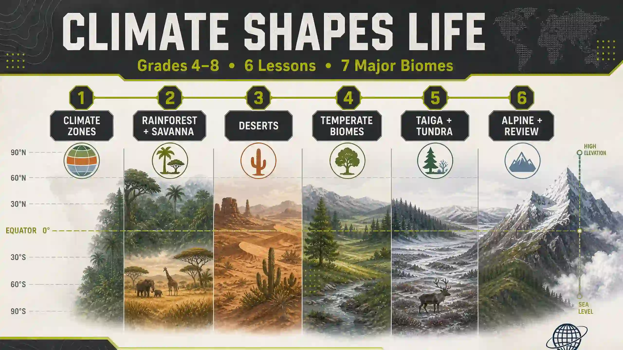 world climate zones and biomes teaching pack cover