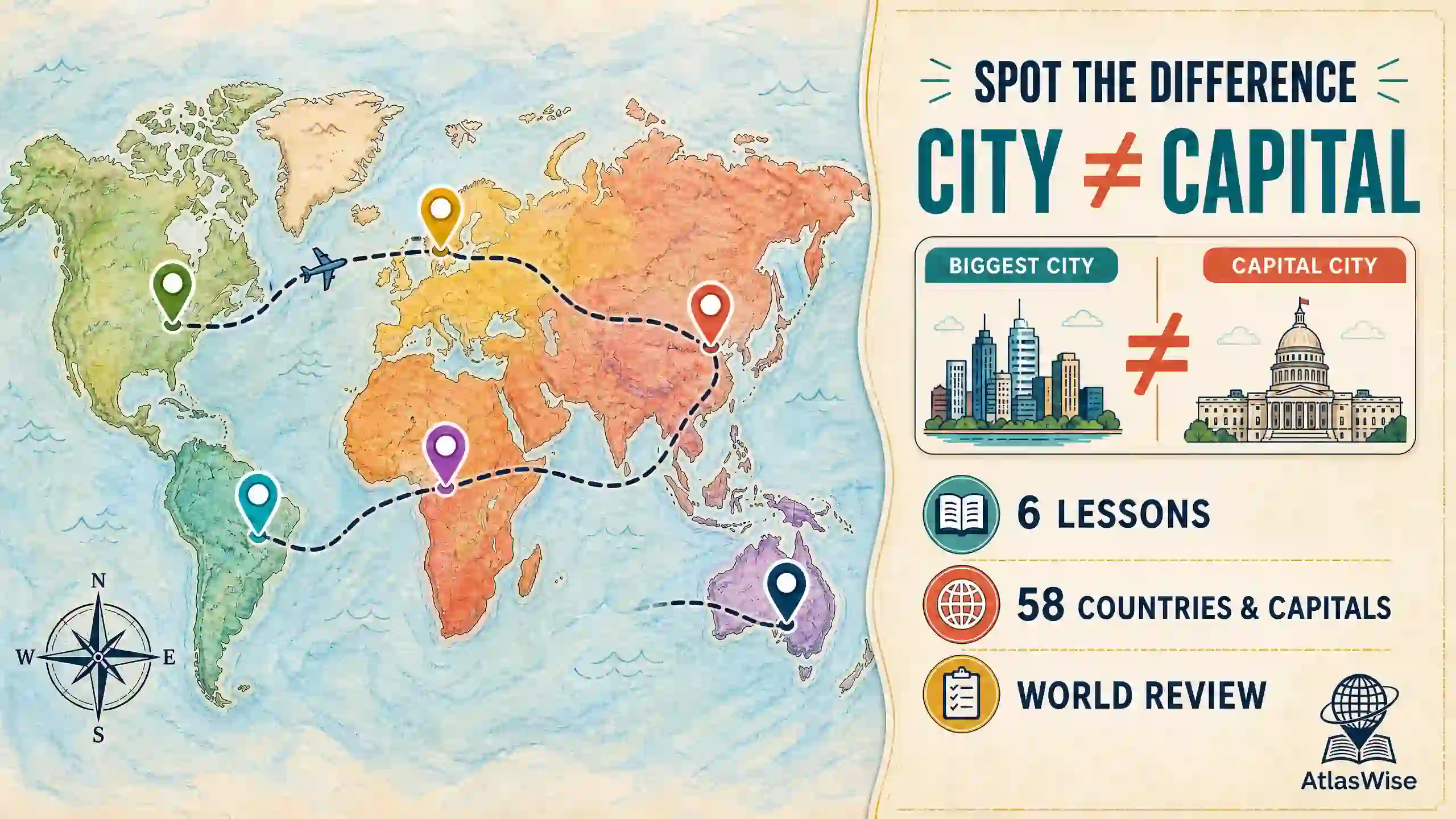 countries and capitals teaching pack resources