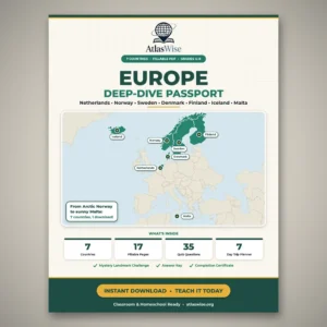 Europe geography worksheets – AtlasWise Europe Deep-Dive Passport