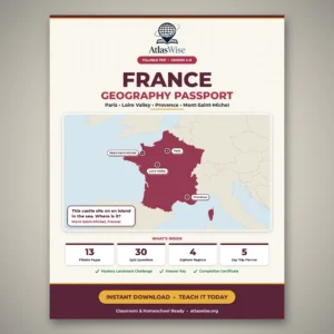 France geography worksheets