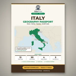 Italy geography worksheets – AtlasWise Italy Geography Passport