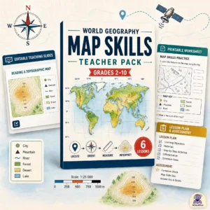world geography map skills teacher pack